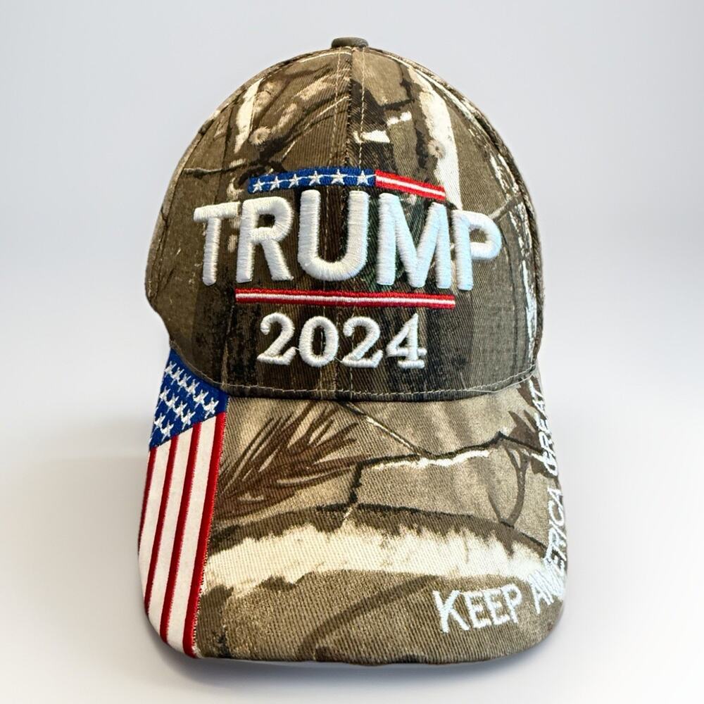 Trump 2024 Keep America Great Unisex Camo Adjustable Strapback Hat Baseball Cap